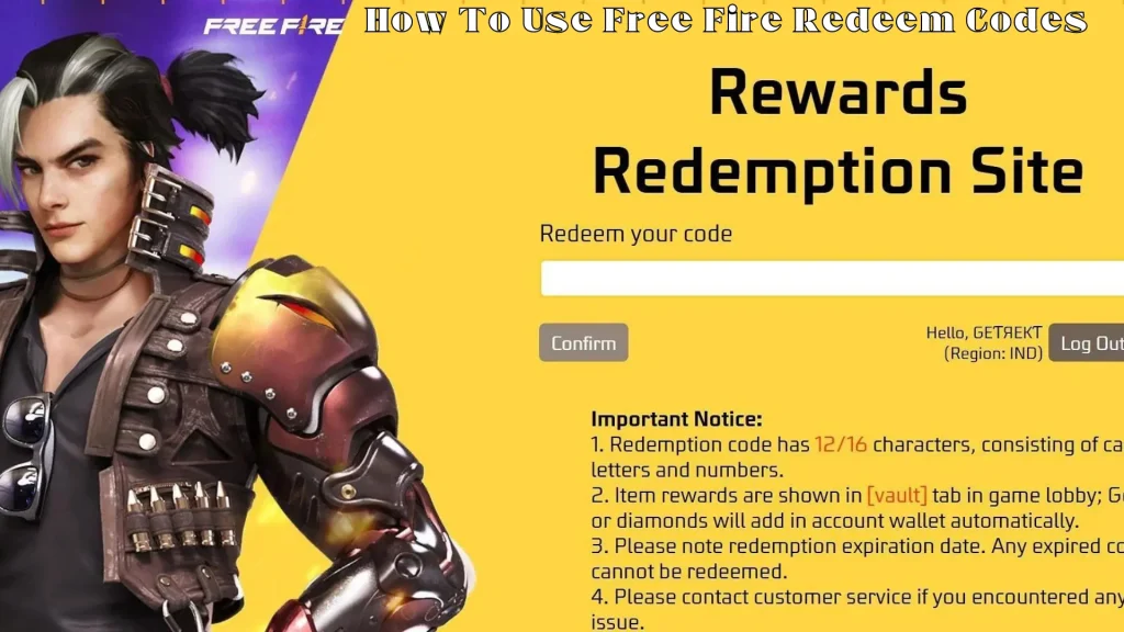 how-to use free fire redeem codes